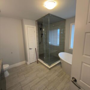 Professional bathroom renovation Windsor Ontario by Zeny Construction.